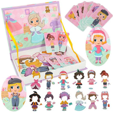 51Pcs Girl's Costume Game Magnetic Puzzle Book
